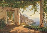 Amalfi Canvas Paintings - Amalfi dia Cappuccini